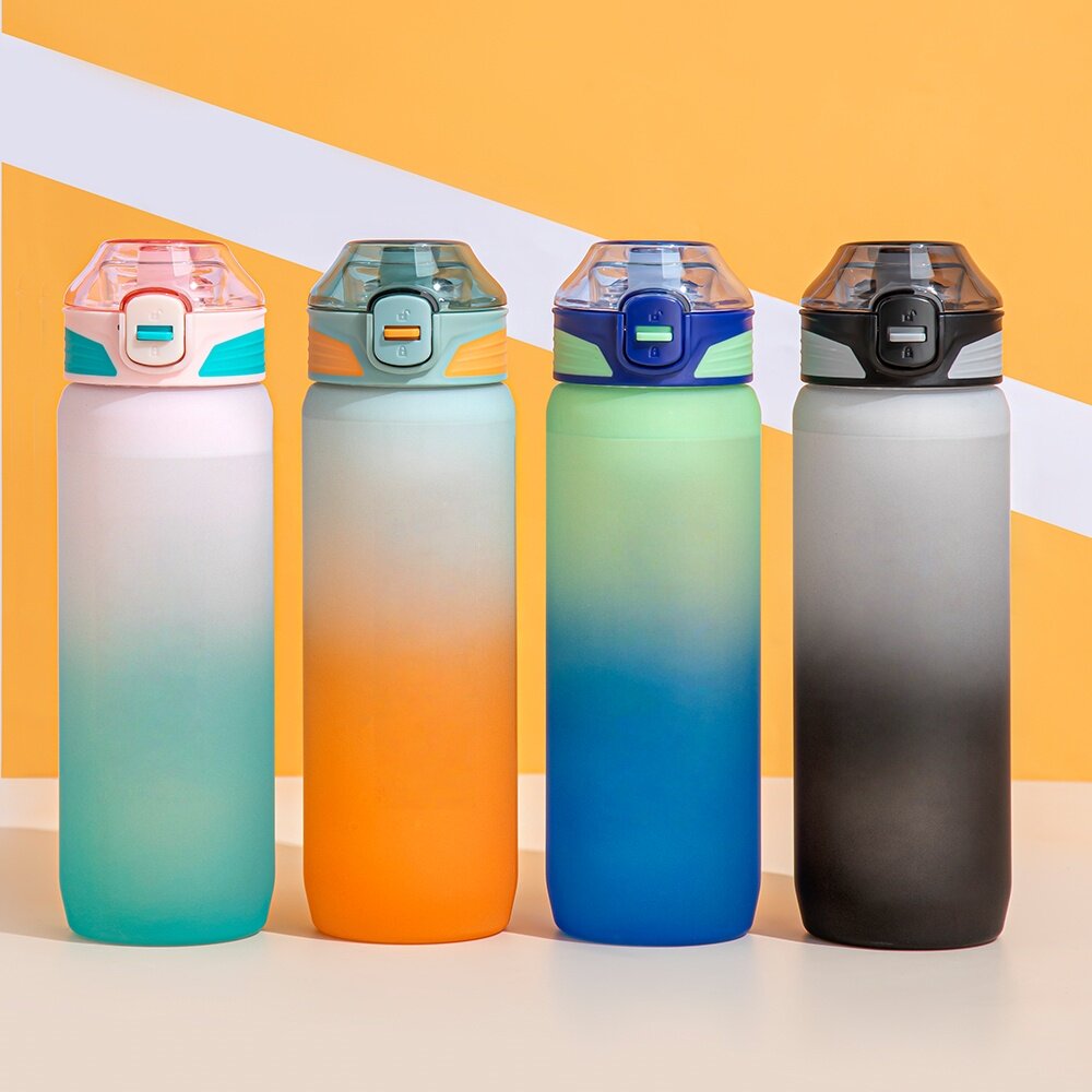 Frosted sports water cup fitness basketball plastic cup student gift