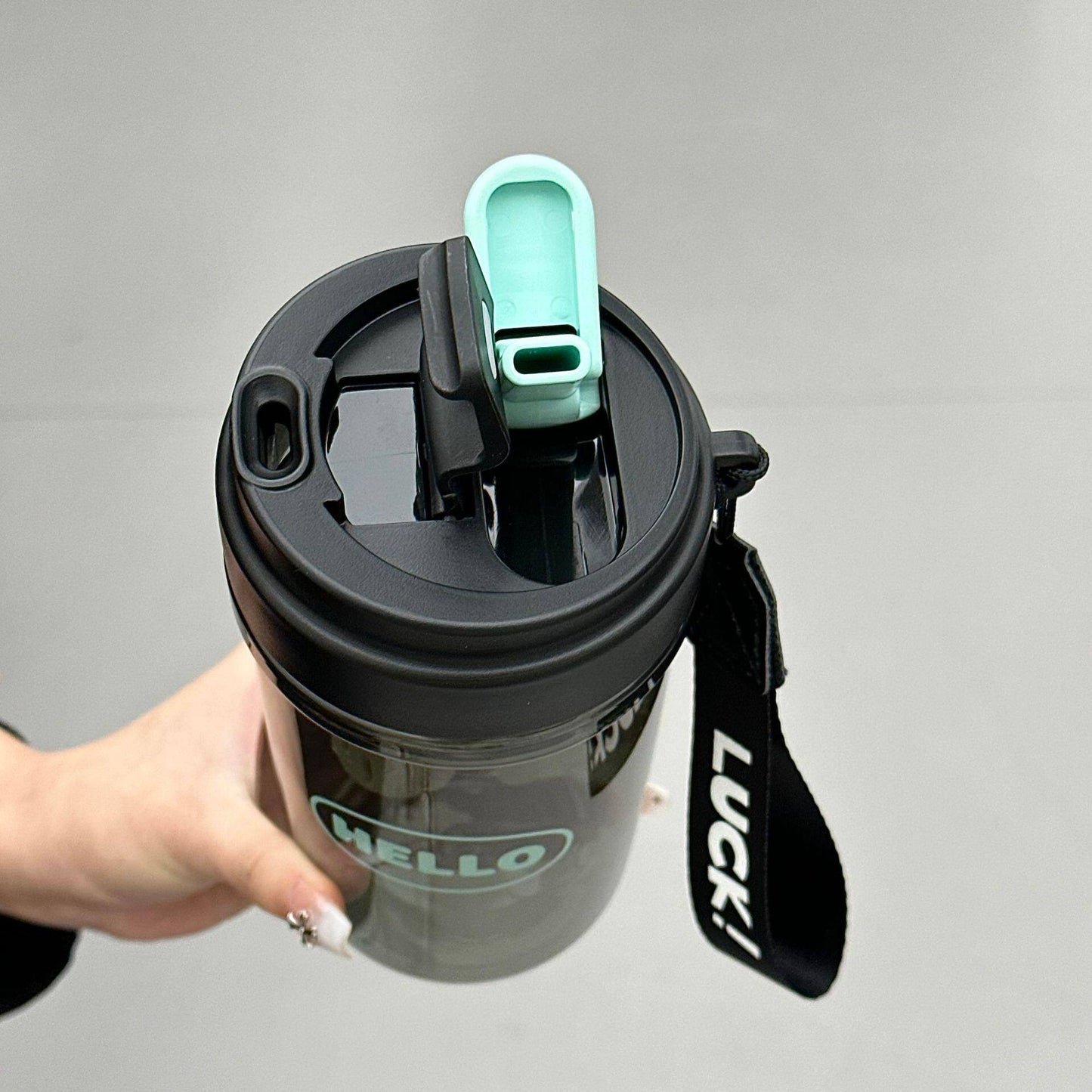 High-value Shuanghuan tea straw water cup portable student large-capacity gift advertising cup