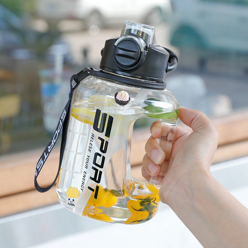 Portable Internet celebrity large capacity plastic water cup men and women fitness sports kettle