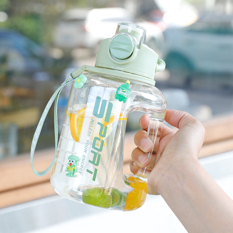 Portable Internet celebrity large capacity plastic water cup men and women fitness sports kettle