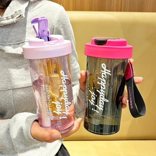 High-value casual girl student straw water cup