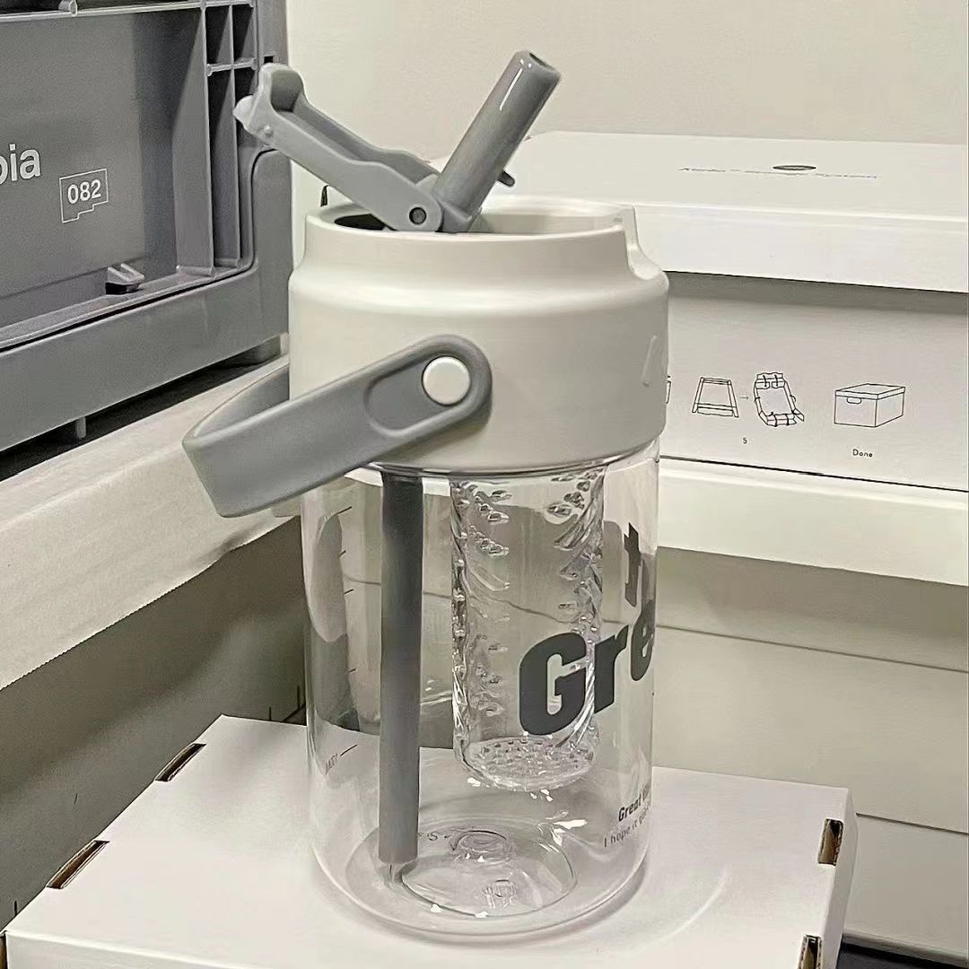 Boys and girls high-value flower teacup large-capacity water cup