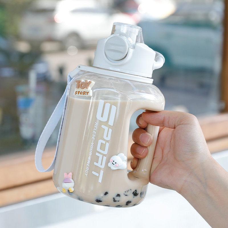 Portable Internet celebrity large capacity plastic water cup men and women fitness sports kettle
