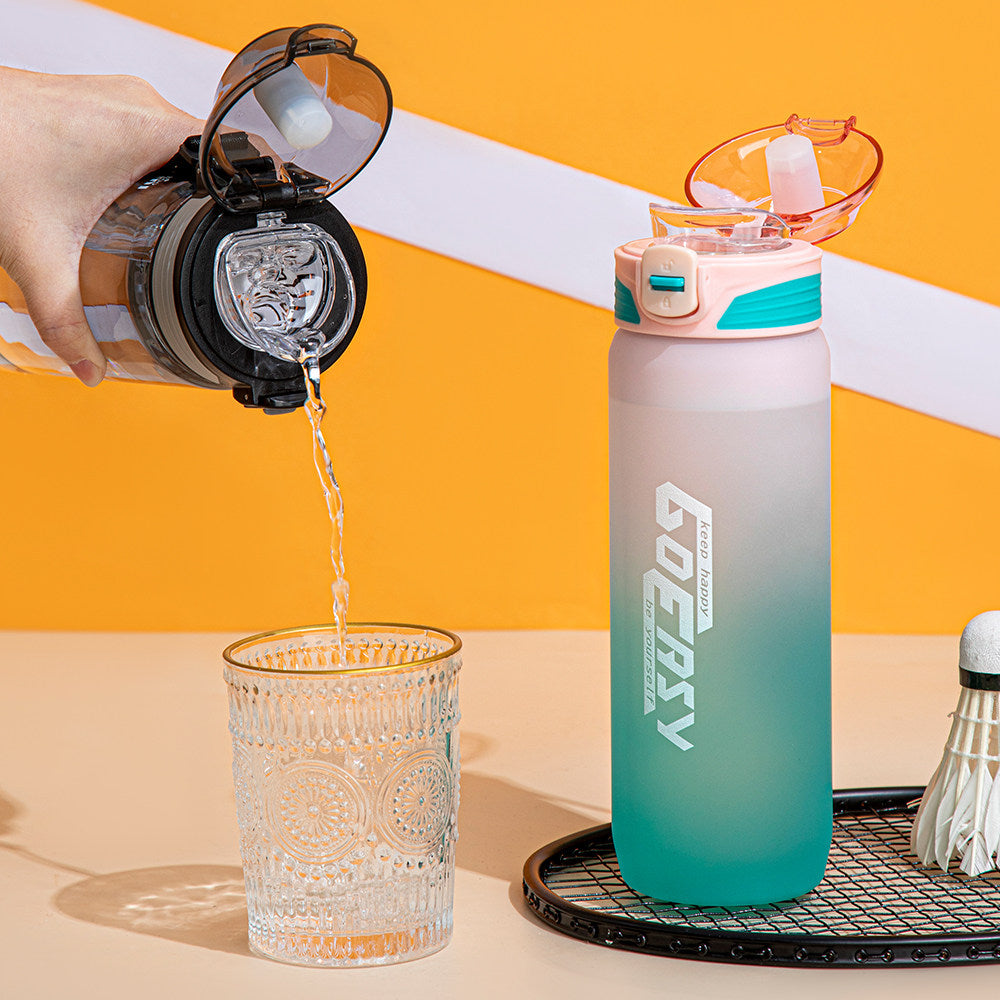 Frosted sports water cup fitness basketball plastic cup student gift