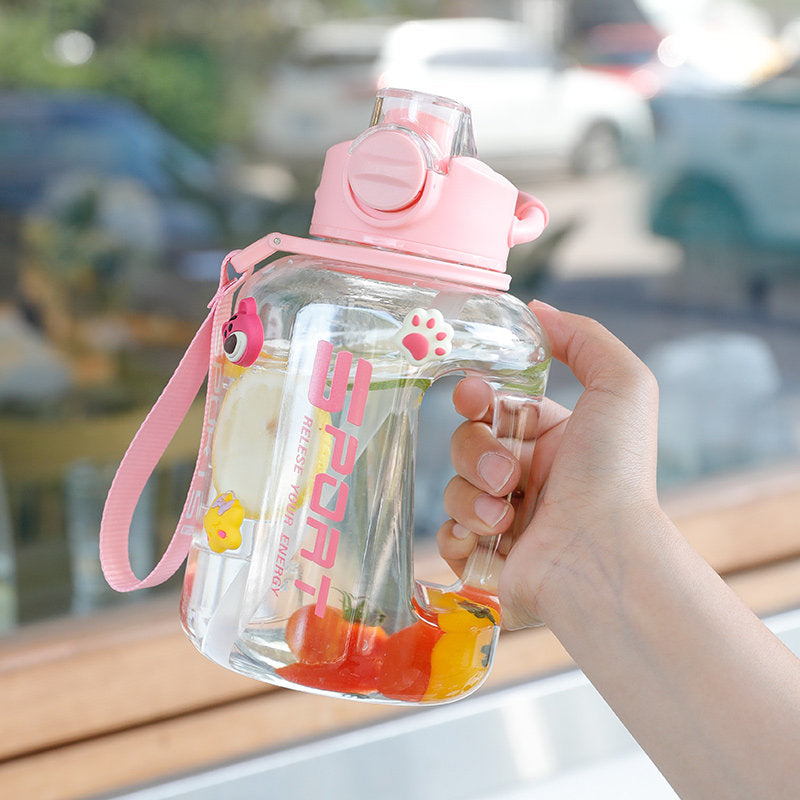 Portable Internet celebrity large capacity plastic water cup men and women fitness sports kettle