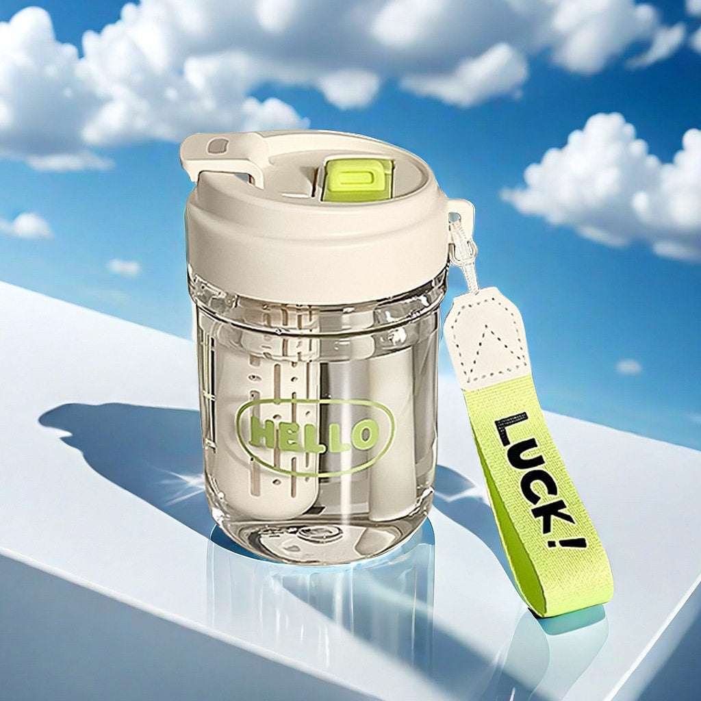 High-value Shuanghuan tea straw water cup portable student large-capacity gift advertising cup