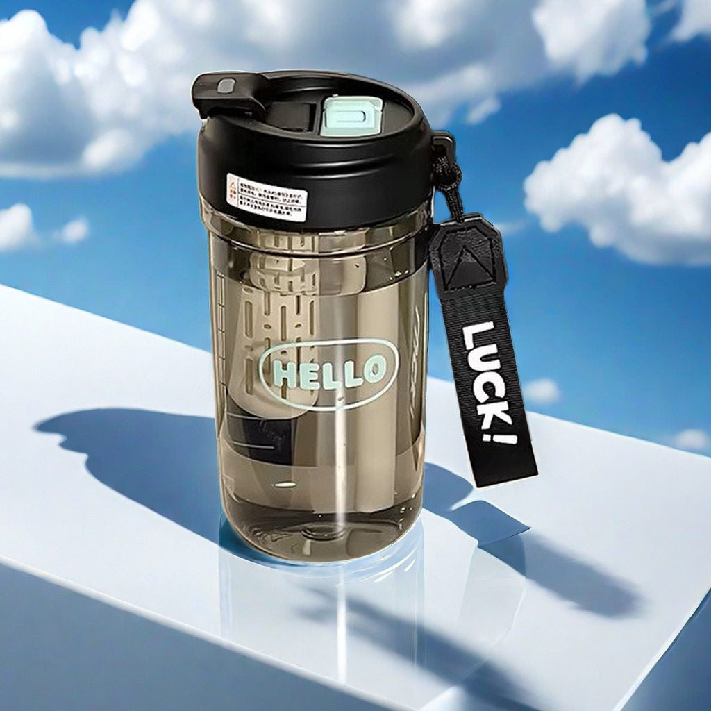 High-value Shuanghuan tea straw water cup portable student large-capacity gift advertising cup